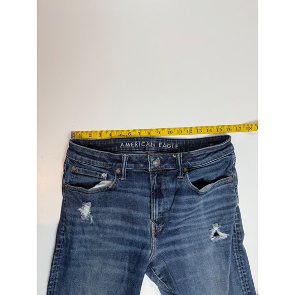 American Eagle Outfitters Mens Relaxed Straight Jeans  Distressed Size 34x36 - Picture 5 of 8